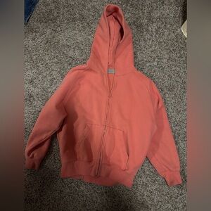 Essentials fear of god kids Warm Coral Hoodie